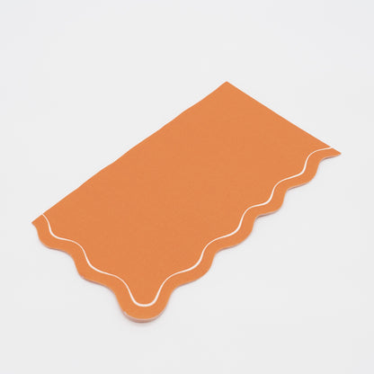 Orange Scallop Guest Towels