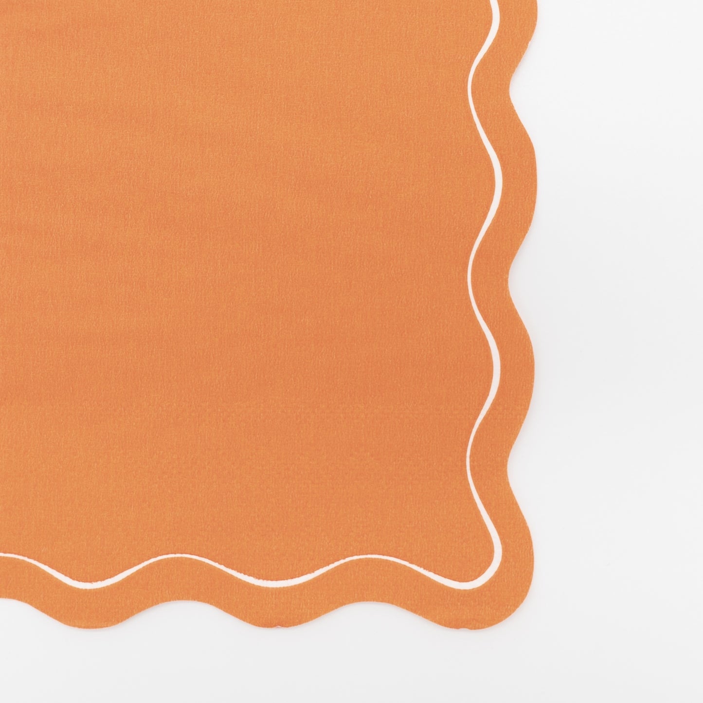 Orange Scallop Guest Towels