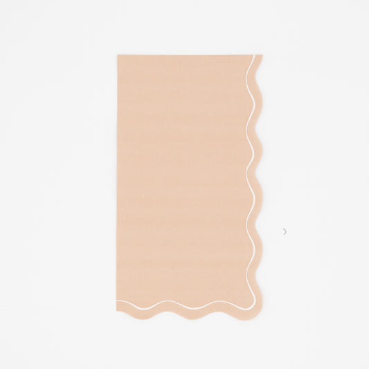 Light Brown Scallop Guest Towels