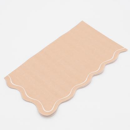 Light Brown Scallop Guest Towels