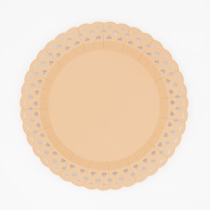 Light Brown Basketweave Dinner Plates
