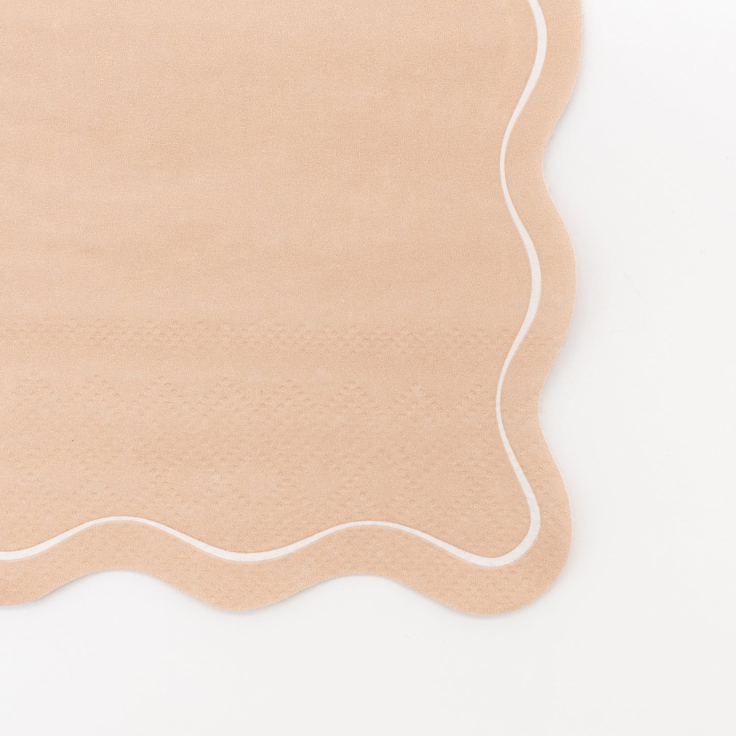 Light Brown Scallop Guest Towels
