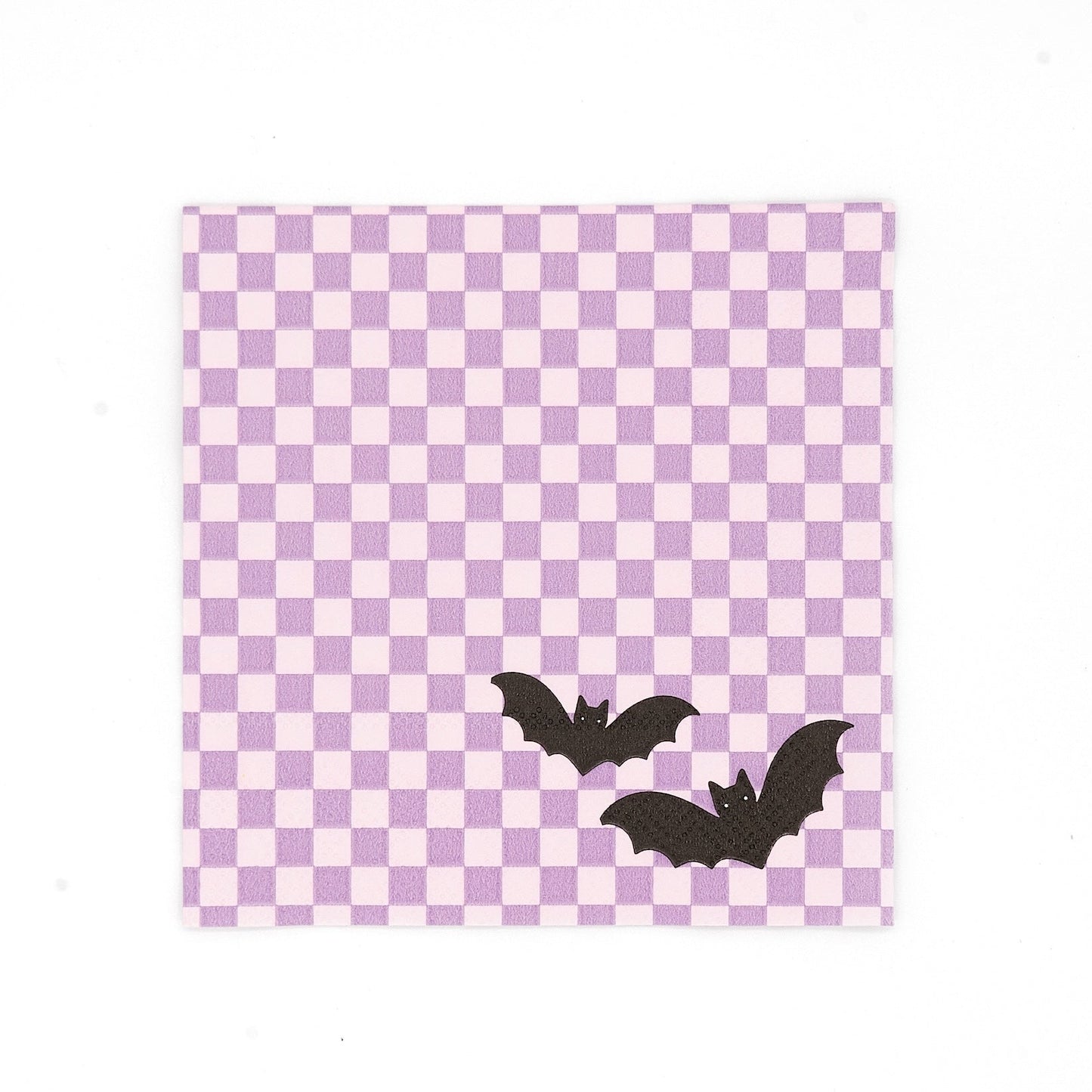 Bewitching Checkered Halloween Cocktail Napkins