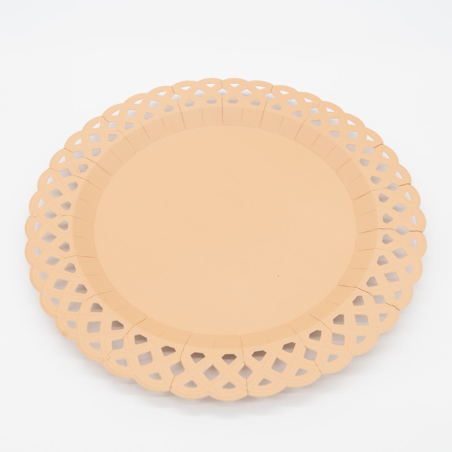 Light Brown Basketweave Dinner Plates