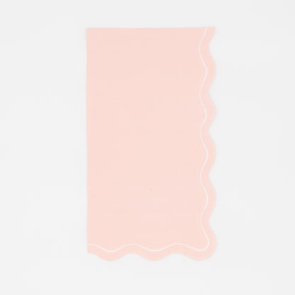Pink Scallop Guest Towels