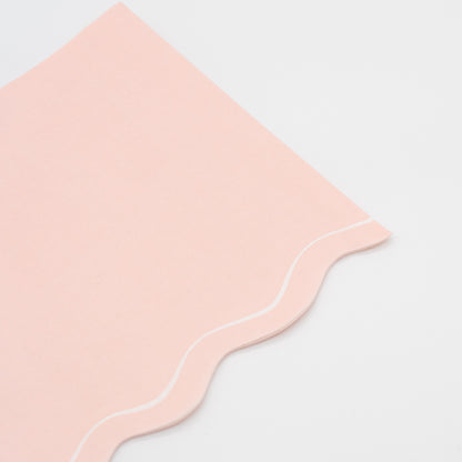Pink Scallop Guest Towels