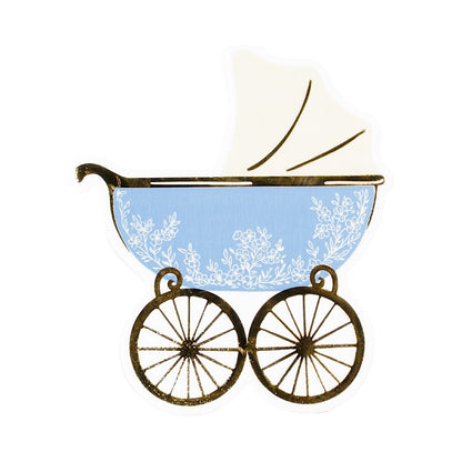 Blue Baby Carriage Beverage Napkins
