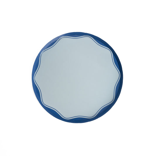 Blue Color Block Dinner Paper Plates