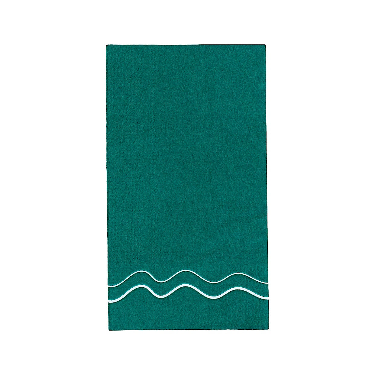 Dark Green Color Block Guest Towels