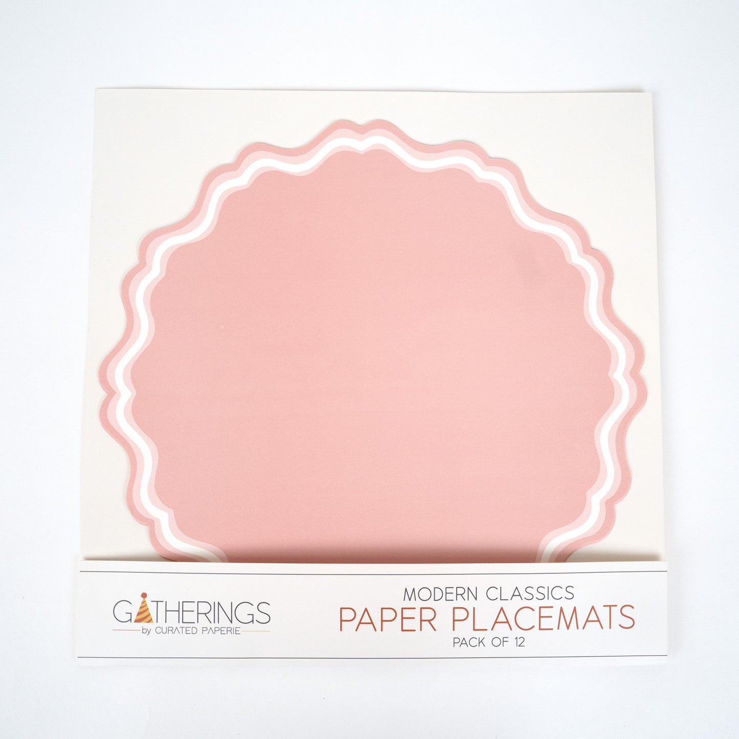 Pink Fancy Scallop Paper Placemats