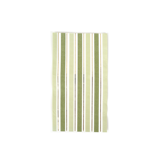 Green Striped Guest Towels