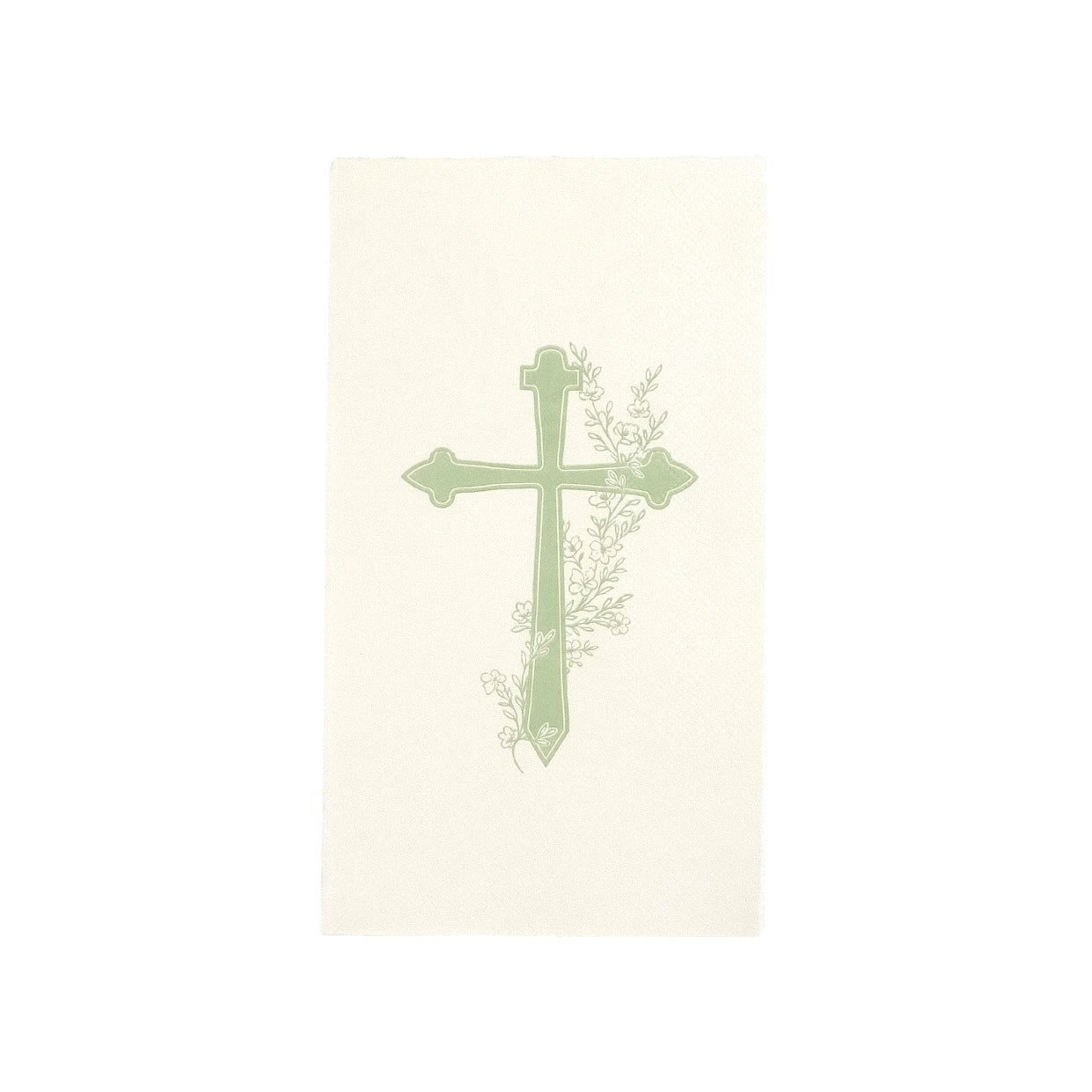 Sage Cross Floral Elegance Guest Towels