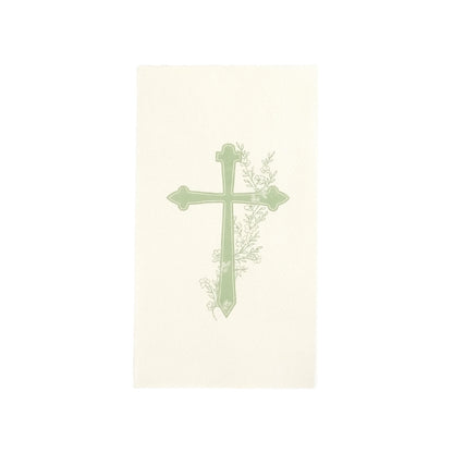 Sage Cross Floral Elegance Guest Towels