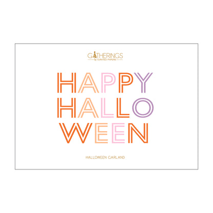 HAL25-GR1-Happy Halloweeen Paper Garland-(PREORDER STARTS SHIPPING  08/15)