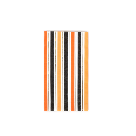 Orange Multicolor Stripes Guest Towels