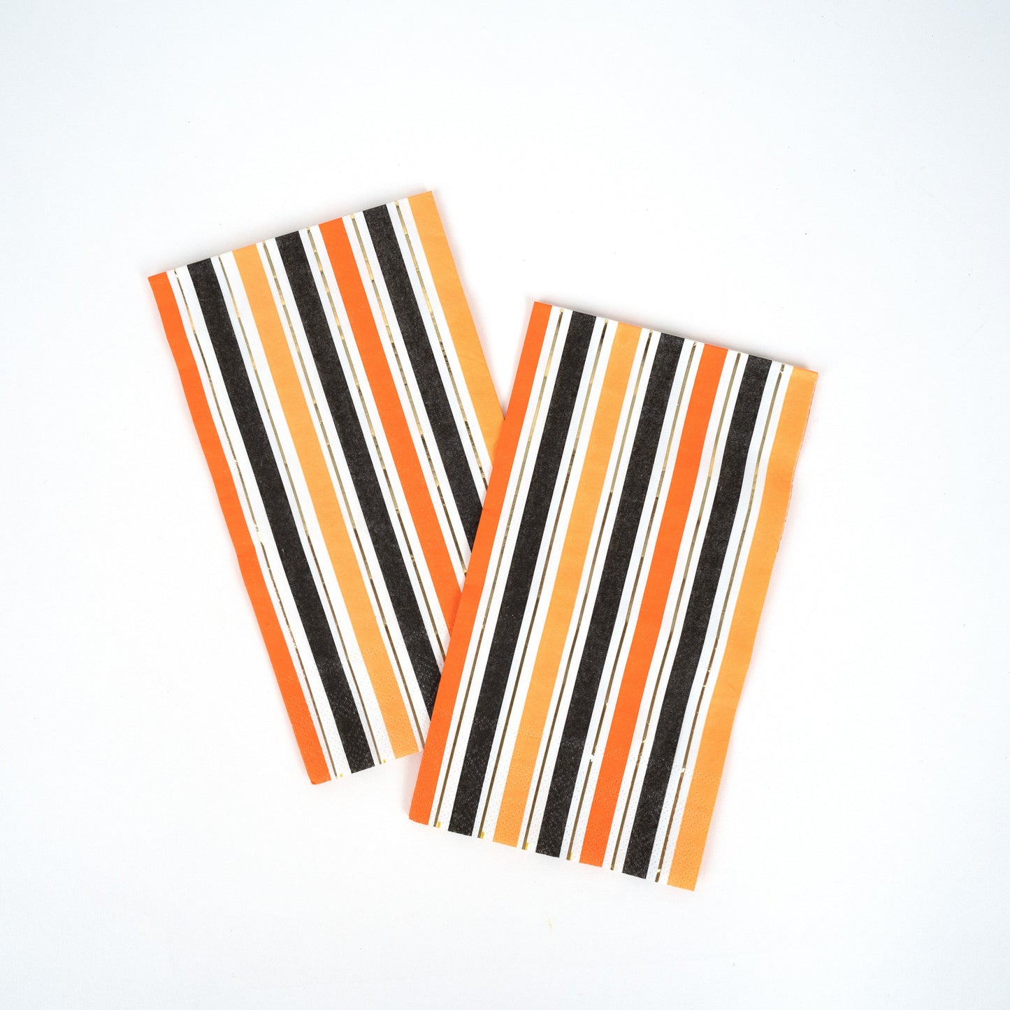 Orange Multicolor Stripes Guest Towels