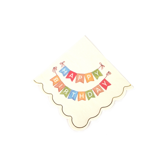 Happy Birthday Beverage Napkins