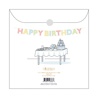 HB25-GR1-Happy Birthday Paper Garland-(PREORDER STARTS SHIPPING  08/15)