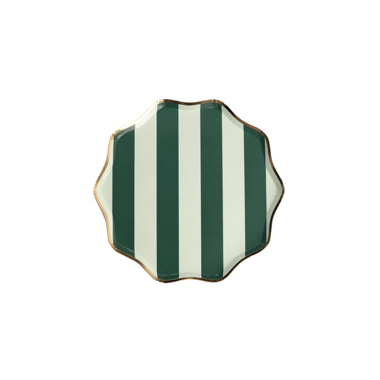 Holiday Stripes Dessert Paper Plates