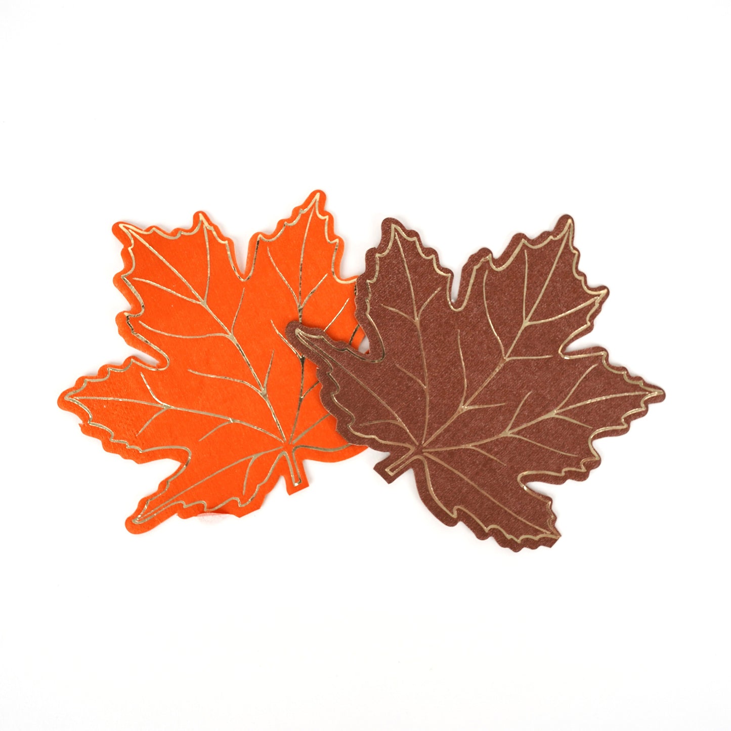 Die Cut Autumn Leaf Shaped Beverage Napkins