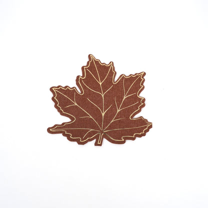 Die Cut Autumn Leaf Shaped Beverage Napkins