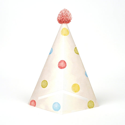 Paper Polka Dot Party Hat Napkin Holder