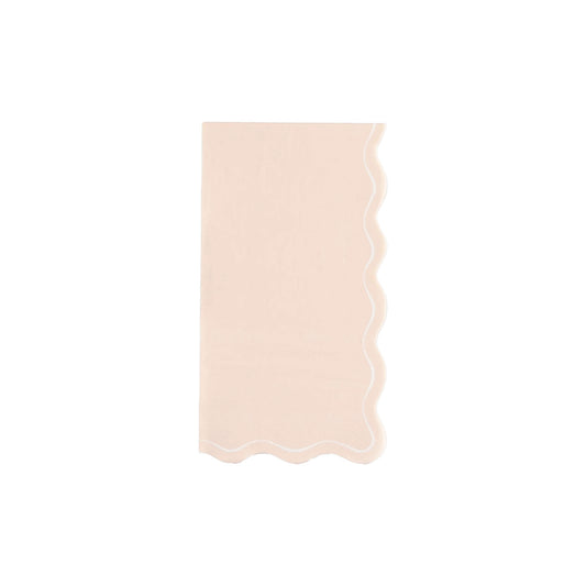 MCL25-GT17-Pink Scallop Guest Towels