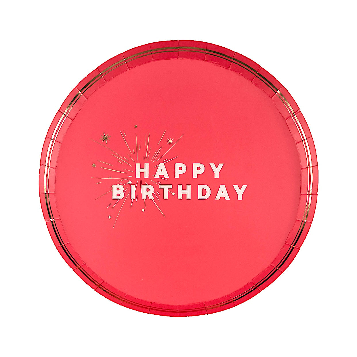Pink Happy Birthday Dessert Plates