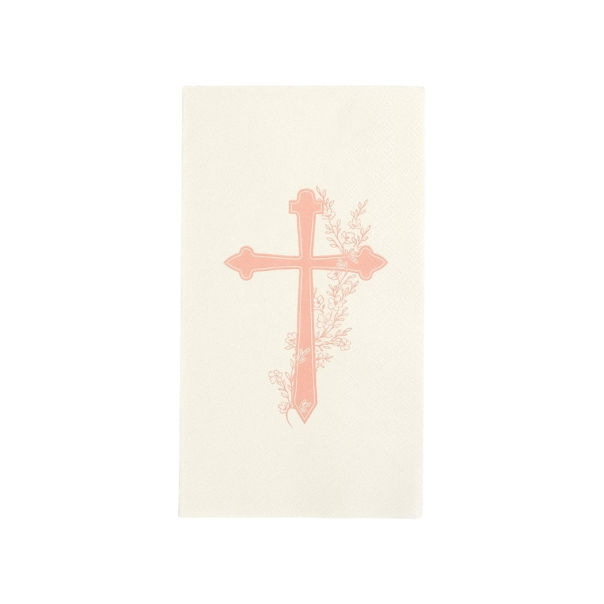 Pink Cross Floral Elegance Guest Towels
