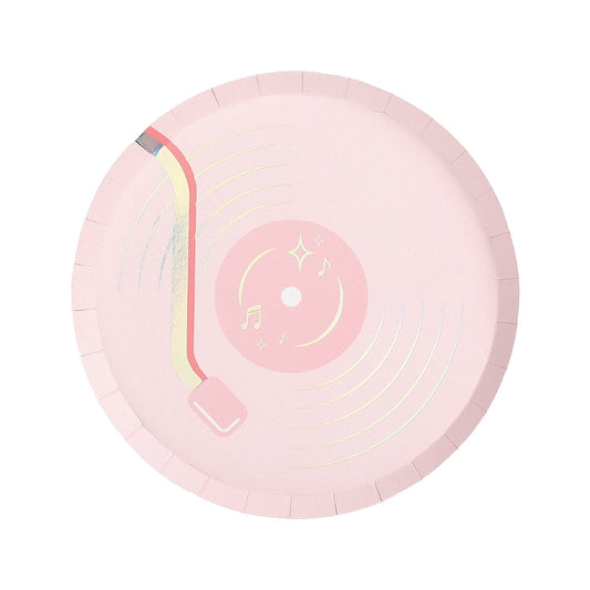Pop Star Dance Party Vinyl Record Dessert Plates