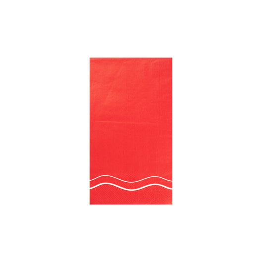 Red Color Block Guest Towels