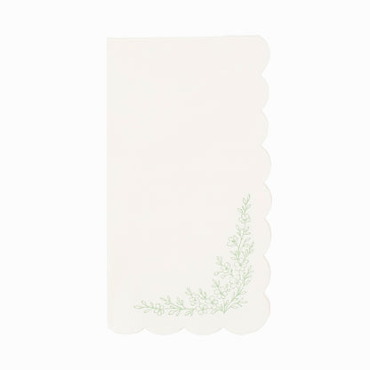 Floral Elegance Sage Guest Towels