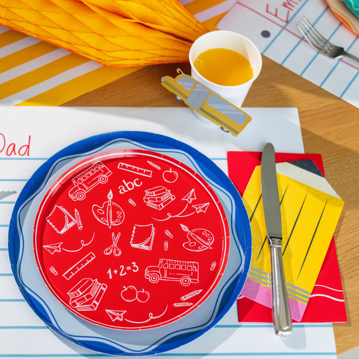 School Days Assorted Icon Dessert Plates