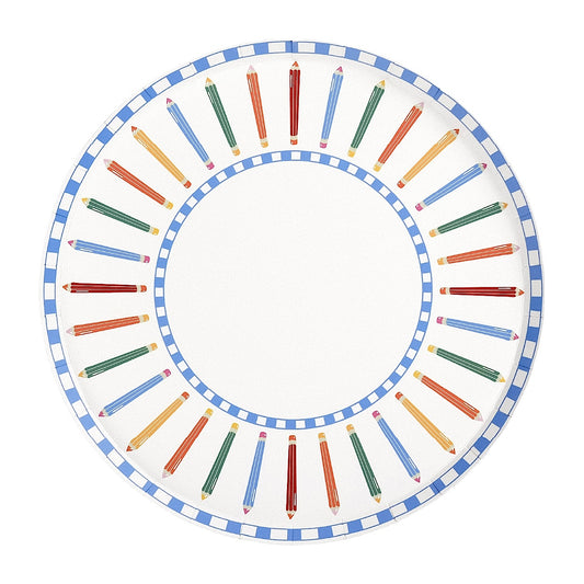 Pencil Dinner Plates