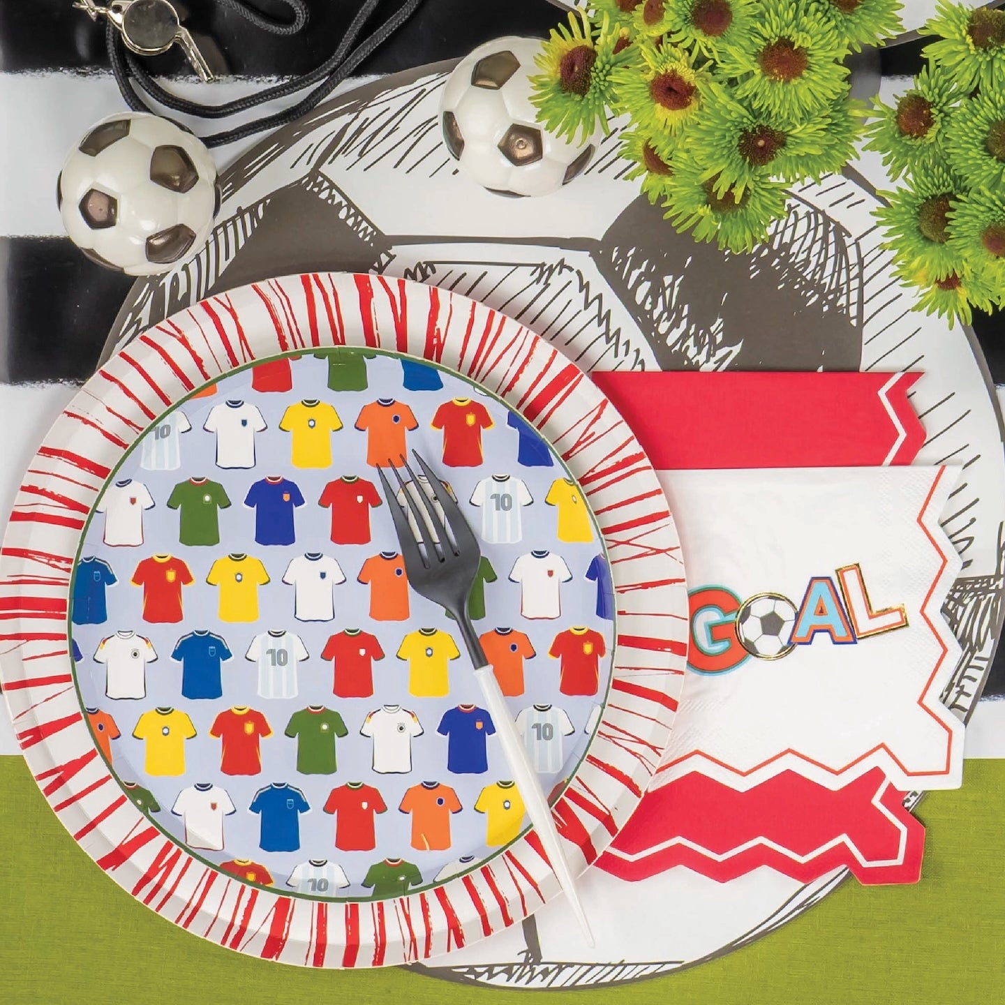 Sports Fan Soccer Ball Paper Placemats