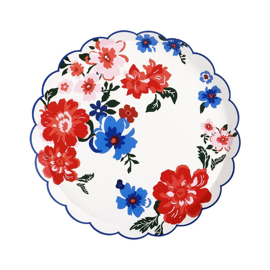 Summer Floral Dessert Plates