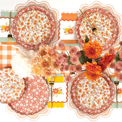 Beige Wavy Scallop Paper Placemats
