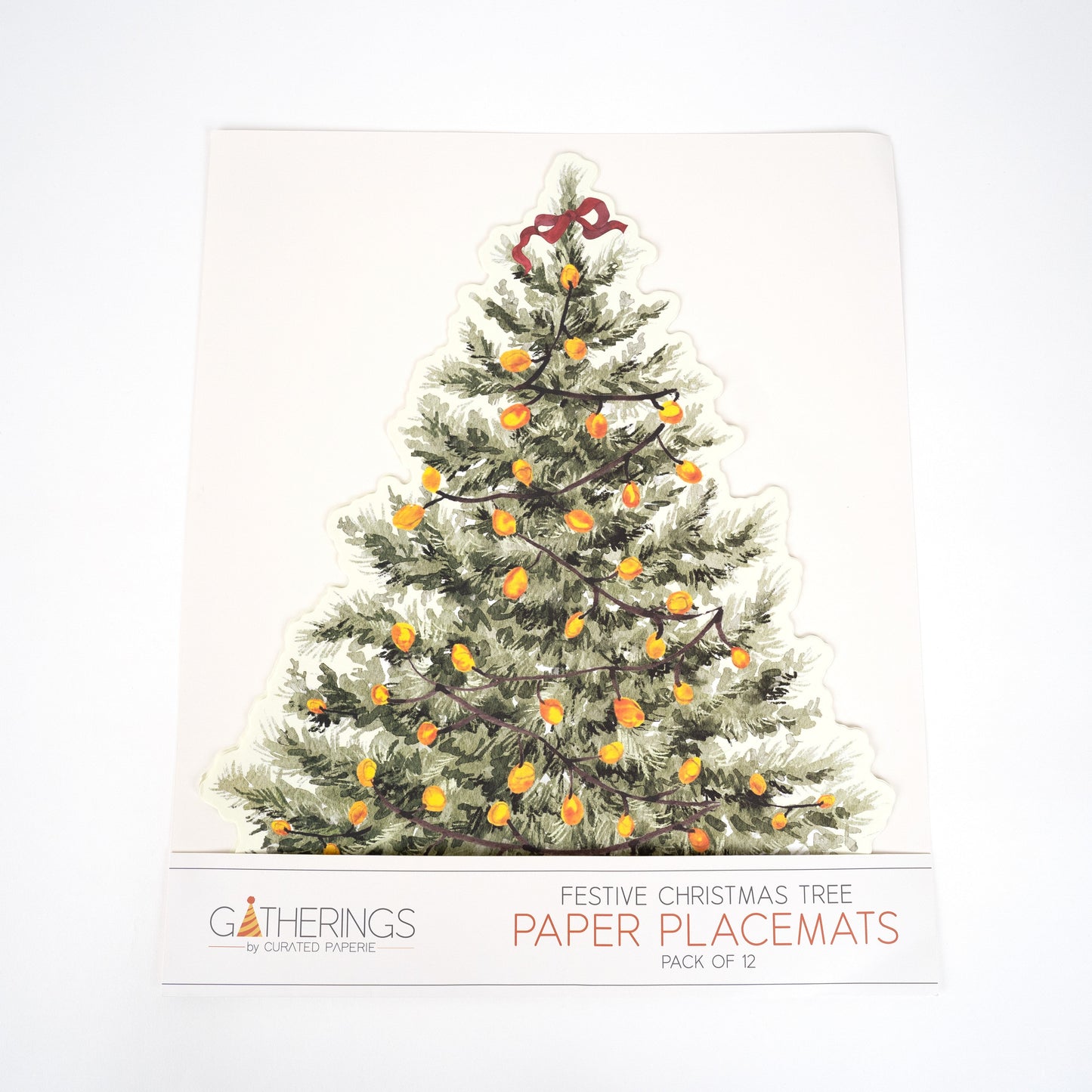 Festive Christmas Tree Paper Placemats