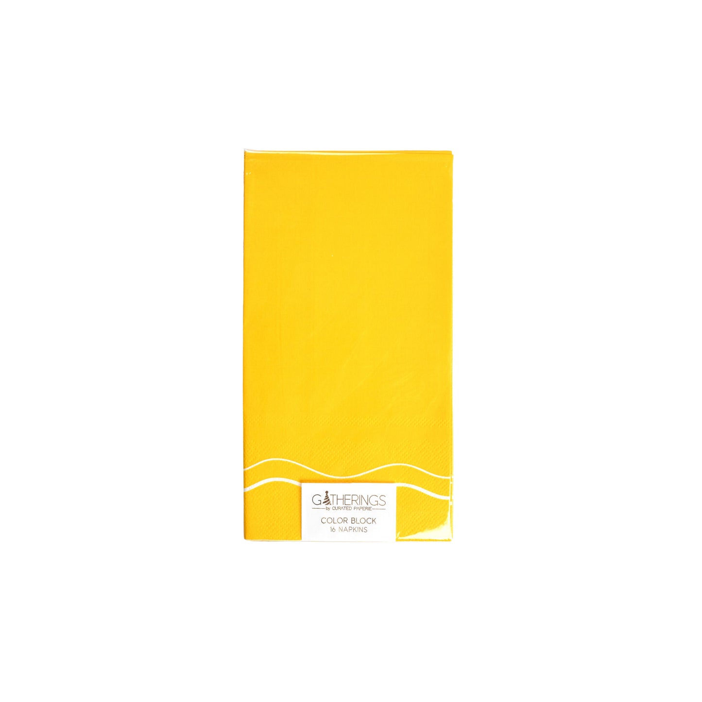 Yellow Color Block Guest Towel