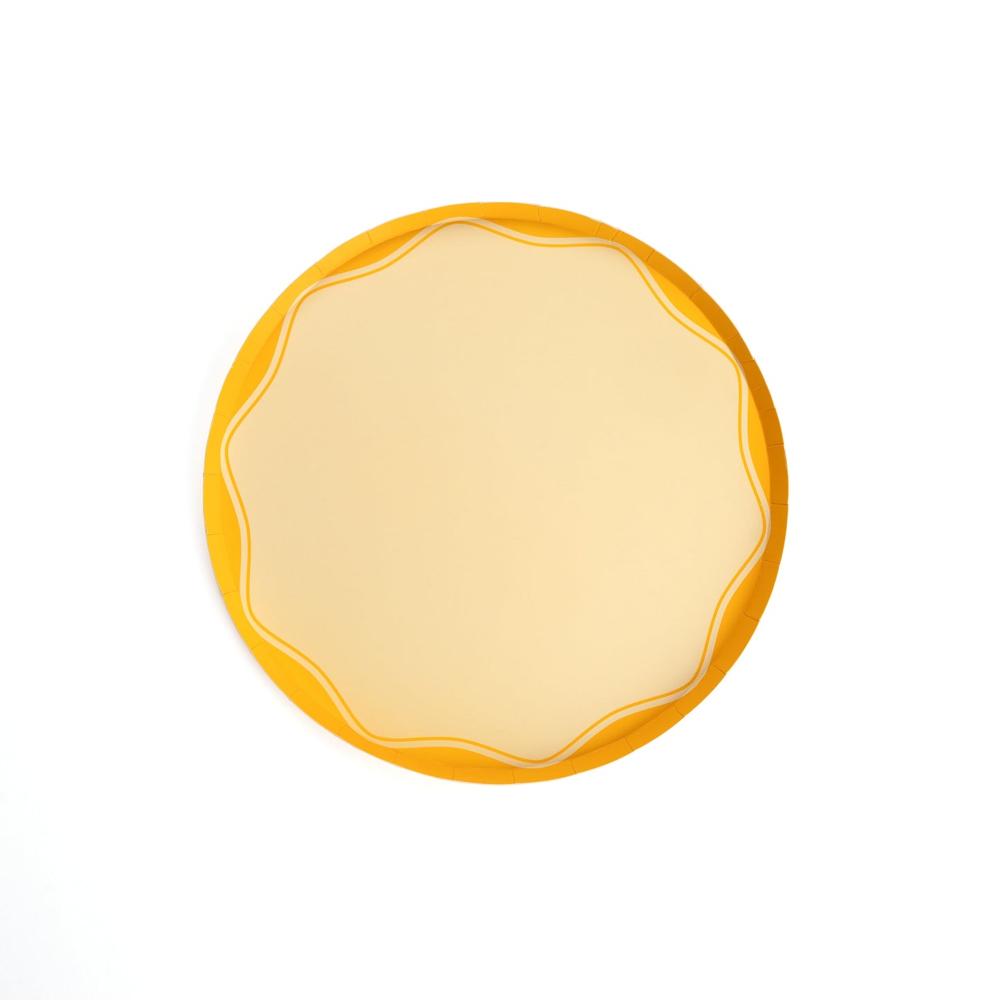 Yellow Color Block Dinner Paper Plates